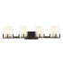 Savoy House Eaton 4 Light 33" Wide Bathroom Vanity Light Matte Black / Warm Brass