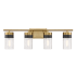 Savoy House Brickell 4 Light 30" Wide Vanity Light Warm Brass