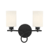 Savoy House Woodbury 2 Light 14" Wide Bathroom Vanity Light Black