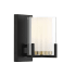 Savoy House Eaton 8" Tall Wall Sconce Matte Black / Warm Brass
