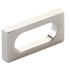 Schaub and Company Cafe Modern 2" Center to Center Rectangular Oval Slot Cabinet Handle / Drawer Pull - Solid Brass Brushed Nickel