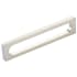 Schaub and Company Cafe Modern 5" Center to Center Rectangular Hollow Oval Pill Cabinet Handle / Drawer Pull - Solid Brass Brushed Nickel