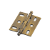 Schaub and Company PACK of 30 - Solid Brass 2" x 3/4" Inset Butt Cabinet Hinges Antique Light Brass