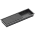 Schaub and Company MODO 6-1/4" X 2" Euro Modern Split Texture Recessed Flush Door Cabinet Pull for Sliding and Pocket Cabinet Doors Gun Metal