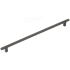 Schaub and Company Quadrato 12-5/8" Center to Center Industrial Modern Diamond Knurled Square Bar Large Oversized Cabinet Handle
Pull - Made in Italy Gun Metal