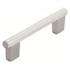 Schaub and Company Aspero 4" Center to Center Luxury Modern Ridged Round Cabinet Bar Handle / Drawer Bar Pull - Made in Spain Brushed Nickel