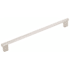 Schaub and Company Aspero 12" Center to Center Luxury Modern Ridged Round Large Oversized Cabinet Bar Handle / Drawer Bar Pull - Made in Spain Brushed Nickel