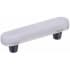 Schaub and Company Fused Glass 3" Center to Center Modern Oval Bar Cabinet Handle / Drawer Pull - Made in USA Brushed Stainless Steel
