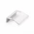Schaub and Company Positano 1-1/4" Center to Center Clear Acrylic Finger Tab Cabinet Edge Pull / Drawer Tab Pull - Made in Italy Polished Chrome