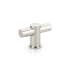 Schaub and Company Fonce 2" Long Euro Luxury Solid Brass Urban "T" Bar Luxury Cabinet / Drawer Knob Polished Nickel