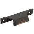 Schaub and Company Stradella 4" Center to Center Rustic Solid Cast Bronze Ridged Finger Edge Cabinet Pull Drawer Pull - Made in Italy Antique Bronze