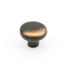 Schaub and Company Artifex 1-5/8" Rustic Vintage Round Solid Britannium Pewter Cabinet Knob - Made in Italy Antique Bronze