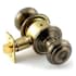 Schlage Georgian Passage Door Knob Set Antique Brass