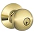 Schlage Orbit ANSI Grade 2 Keyed Entry Knob Set With Interchangeable Core Polished Brass
