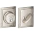 Schlage Single Cylinder Grade 1 Deadbolt with Decorative Addison Rose Satin Nickel
