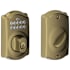 Schlage Camelot Electronic Keypad Single Cylinder Deadbolt Antique Brass