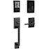 Schlage Arrive Sectional Keyless Entry Deadbolt with Century Handleset and Latitude Interior Lever Matte Black