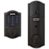 Schlage Connect Camelot Touchscreen Electronic Deadbolt with Built-in Alarm and Z-Wave Plus Technology Aged Bronze