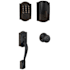 Schlage Encode WiFi Enabled Electronic Keypad Deadbolt with Camelot Entry Handleset and Georgian Knob Aged Bronze