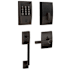 Schlage Encode WiFi Enabled Electronic Keypad Deadbolt with Century Entry Handleset and Broadway Lever Aged Bronze