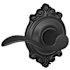 Schlage Accent Passage Door Lever Set with the Decorative Brookshire Trim Matte Black
