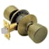 Schlage Bell Passage Door Knob Set Antique Brass