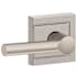 Schlage Broadway Passage Door Lever Set with Decorative Upland Trim Satin Nickel
