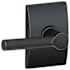 Schlage Broadway Passage Door Lever Set with Decorative Century Trim Aged Bronze