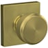 Schlage Bowery Passage Door Knob Set with Collins Trim Satin Brass