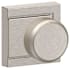 Schlage Bowery Passage Door Knob Set with Decorative Upland Trim Satin Nickel