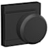 Schlage Bowery Passage Door Knob Set with Decorative Upland Trim Matte Black