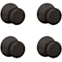 Schlage Bowery Passage Door Knob Set - Pack of 4 Aged Bronze