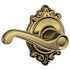 Schlage Flair Passage Door Lever Set with the Decorative Brookshire Trim Antique Brass