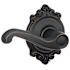 Schlage Flair Passage Door Lever Set with the Decorative Brookshire Trim Aged Bronze