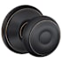 Schlage Georgian Passage Door Knob Set Aged Bronze