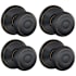 Schlage Georgian Passage Door Knob Set - Pack of 4 Aged Bronze
