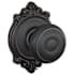 Schlage Georgian Passage Door Knob Set with Decorative Brookshire Trim Aged Bronze