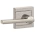 Schlage Latitude Passage Door Lever Set with Decorative Upland Trim Satin Nickel