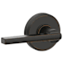 Schlage Latitude Passage Door Lever Set with Decorative Greyson Trim Aged Bronze