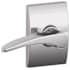 Schlage Manhattan Passage Door Lever Set with Decorative Century Trim Bright Chrome