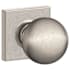 Schlage Orbit Passage Door Knob Set with Decorative Collins Trim Satin Nickel