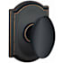 Schlage Siena Passage Door Knob Set with Decorative Camelot Trim Aged Bronze