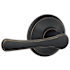Schlage Avila Passage Door Lever Set Aged Bronze