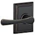 Schlage Avila Passage Door Lever Set with Decorative Addison Trim Aged Bronze