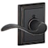 Schlage Accent Left Handed Non-Turning One-Sided Dummy Door Lever with Decorative Addison Trim Aged Bronze