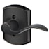 Schlage Accent Right Handed Non-Turning One-Sided Dummy Door Lever with Decorative Greenwich Trim Aged Bronze