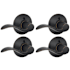 Schlage Accent Left Non-Turning One-Sided Dummy Door Lever with Plymouth Rose - Pack of 4 Aged Bronze