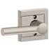 Schlage Broadway Non-Turning One-Sided Dummy Door Lever with Decorative Upland Trim Satin Nickel