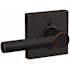Schlage Broadway Non-Turning One-Sided Dummy Door Lever with Collins Trim Aged Bronze