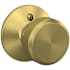 Schlage Bowery Non-Turning One-Sided Dummy Door Knob Satin Brass